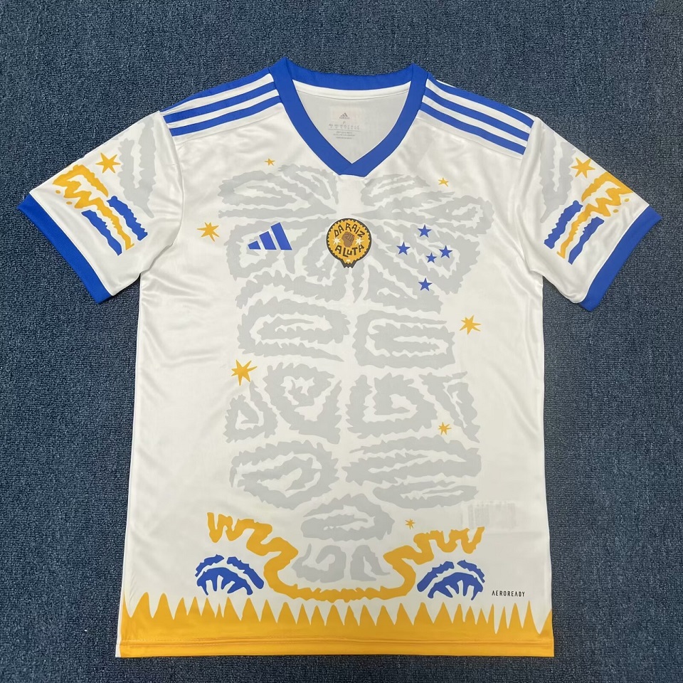 AAA Quality Cruzeiro 23/24 Special White/Grey Soccer Jersey